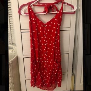 red halter dress